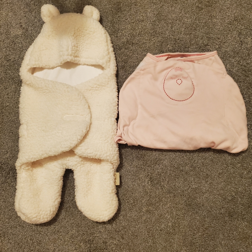 Nested Bean Zen sleep swaddle and bear blanket swaddle